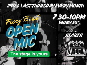 Open Mic (Second Thursday of the Month!) @ Fiery Bird